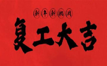 企业复工方案模板6篇