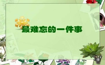 难忘的暑假作文精选7篇