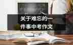 写难忘的一件事作文300字模板8篇