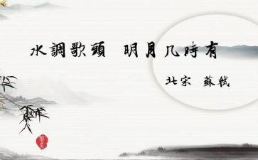 《水调歌头》读后感8篇