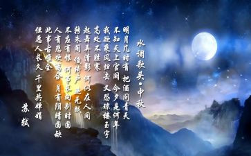 水调歌头的读后感6篇