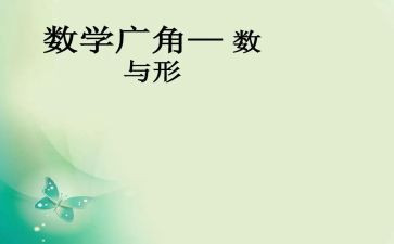 小学数学数与形教案参考8篇